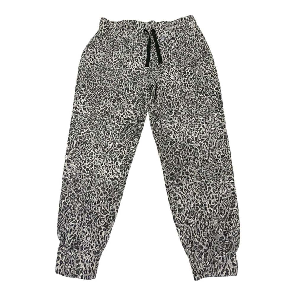 Monrow Leopard Print Jogger Sweatpants, m/L